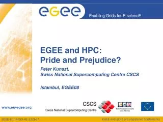 EGEE and HPC: Pride and Prejudice?