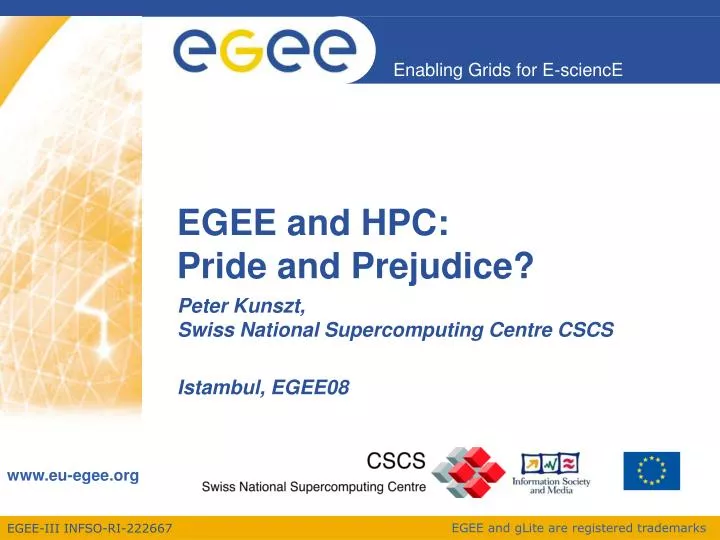 egee and hpc pride and prejudice