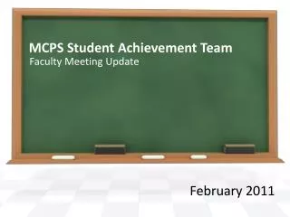 MCPS Student Achievement Team