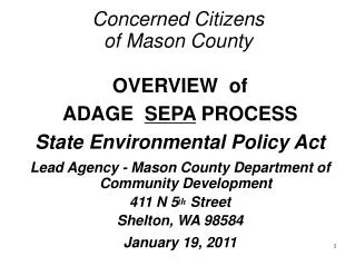 Concerned Citizens of Mason County