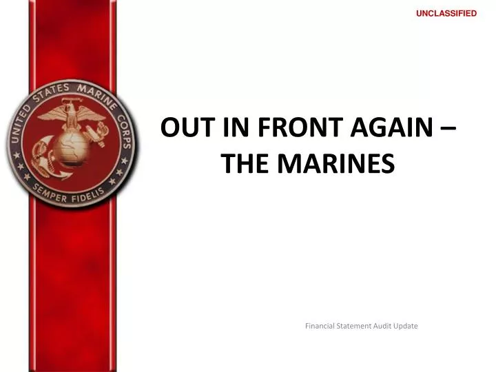 out in front again the marines