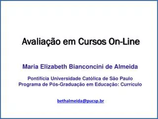 avalia o em cursos on line