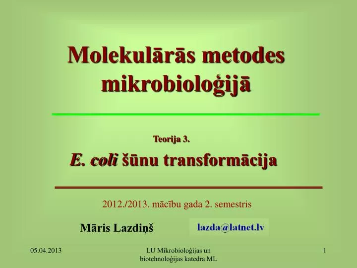 molekul r s metodes mikrobiolo ij