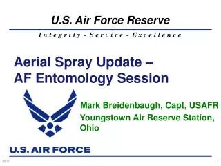Mark Breidenbaugh, Capt, USAFR Youngstown Air Reserve Station, Ohio