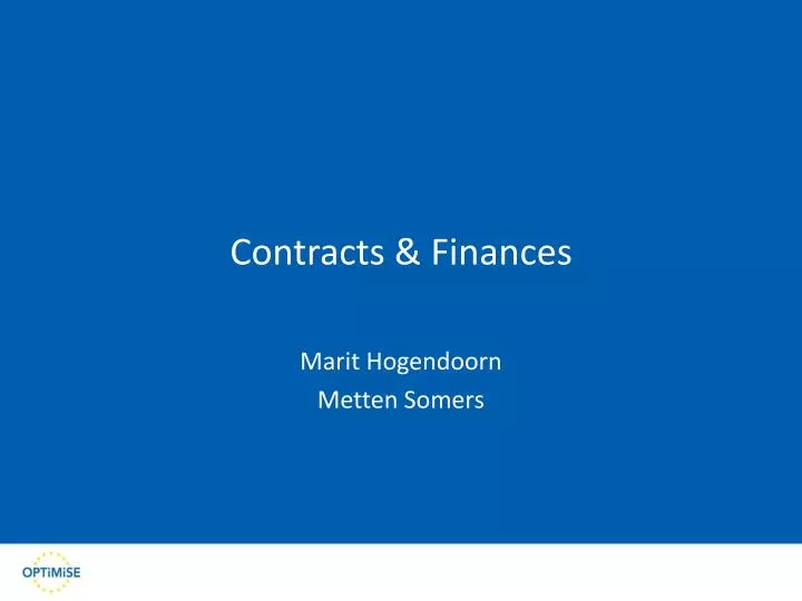 contracts finances