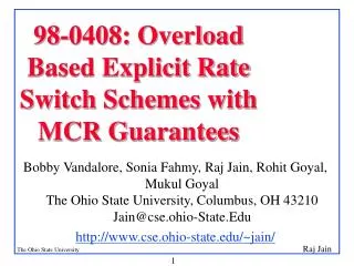 98-0408: Overload Based Explicit Rate Switch Schemes with MCR Guarantees