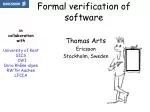 Formal verification of software - slide 1
