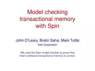 Model checking transactional memory with Spin