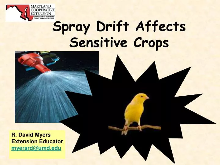 spray drift affects sensitive crops
