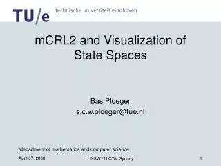 mCRL2 and Visualization of State Spaces