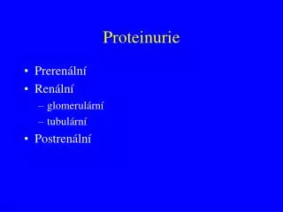 proteinurie