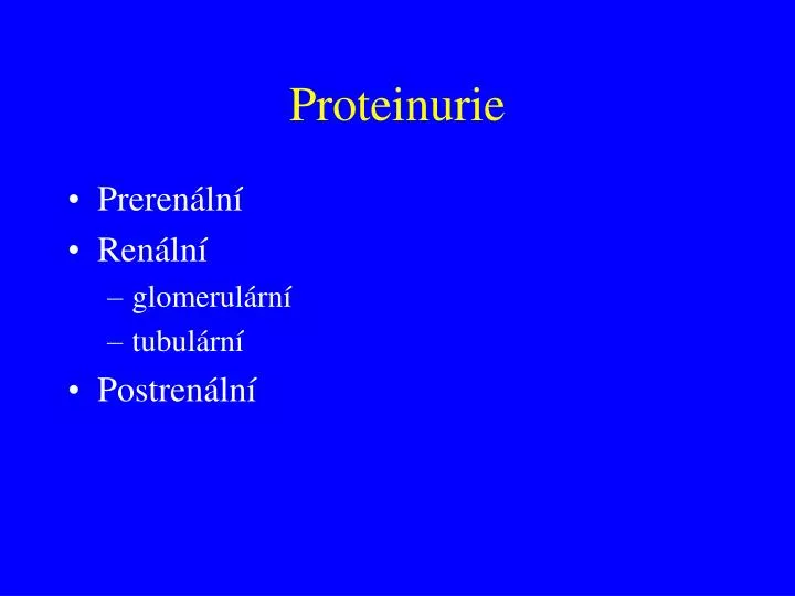 proteinurie