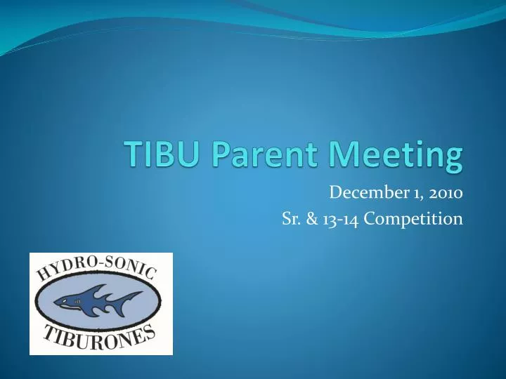 tibu parent meeting