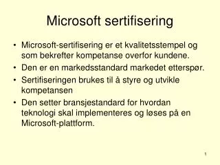 microsoft sertifisering