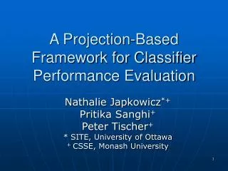 A Projection-Based Framework for Classifier Performance Evaluation