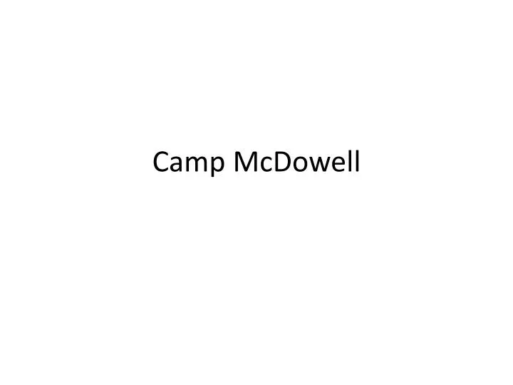 camp mcdowell