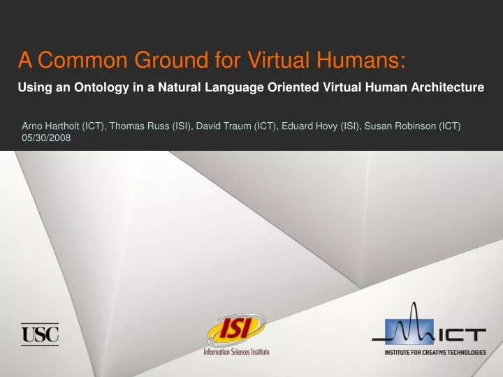 a common ground for virtual humans