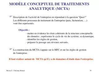 mod le conceptuel de traitements analytique mcta