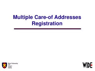 Multiple Care-of Addresses Registration