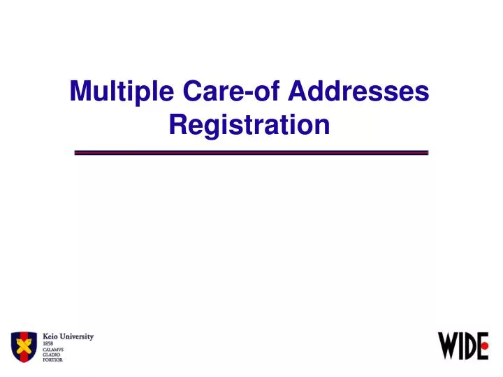 multiple care of addresses registration
