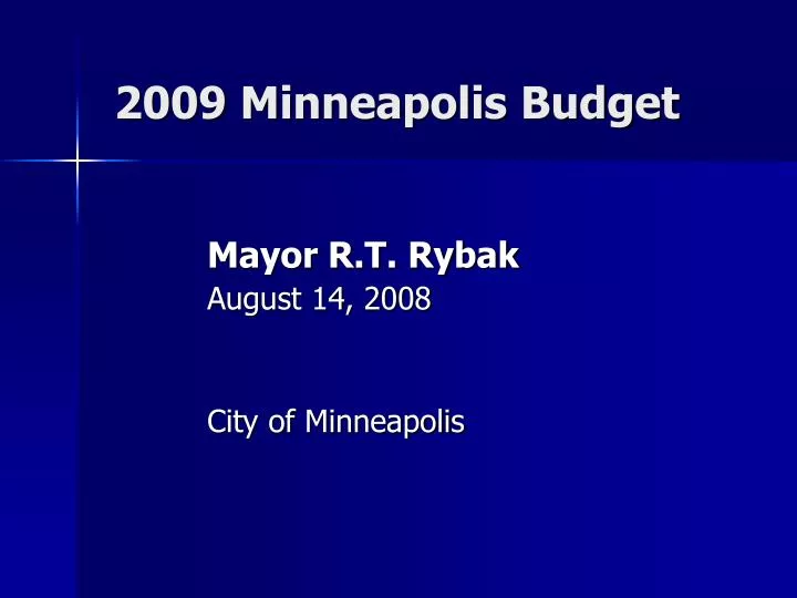 2009 minneapolis budget