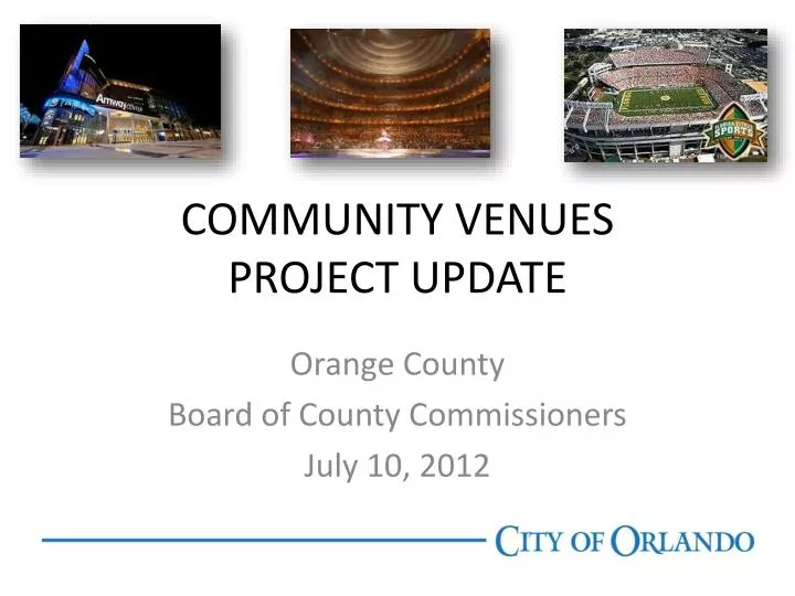 community venues project update