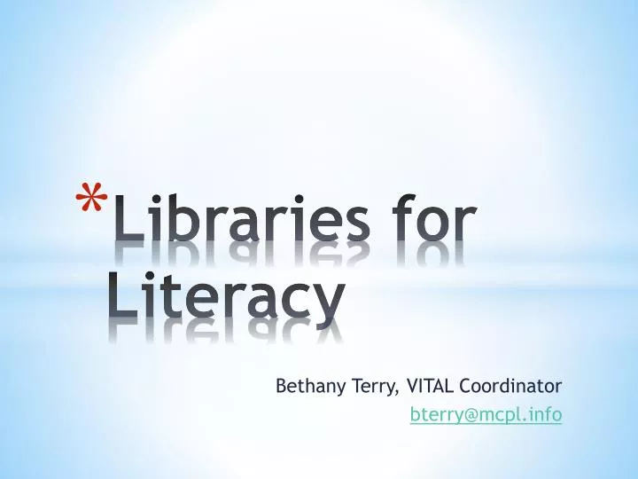 libraries for literacy
