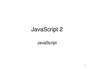 JavaScript 2