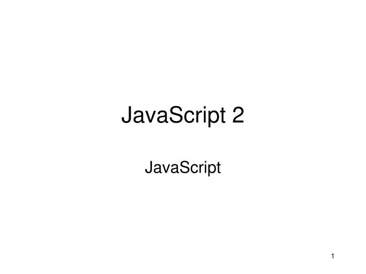 javascript 2