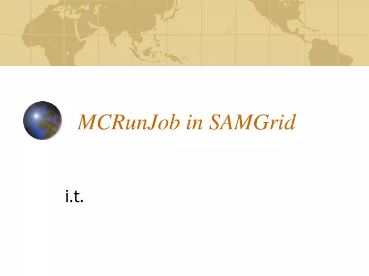 mcrunjob in samgrid