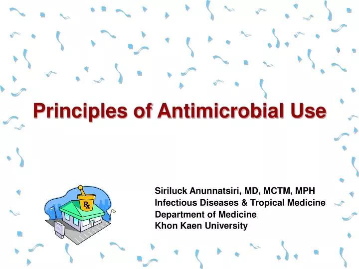 principles of antimicrobial use