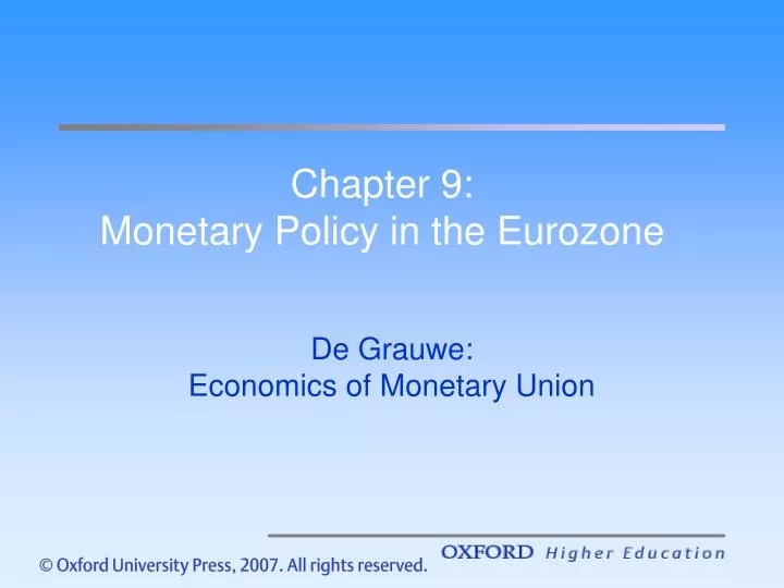 chapter 9 monetary policy in the eurozone
