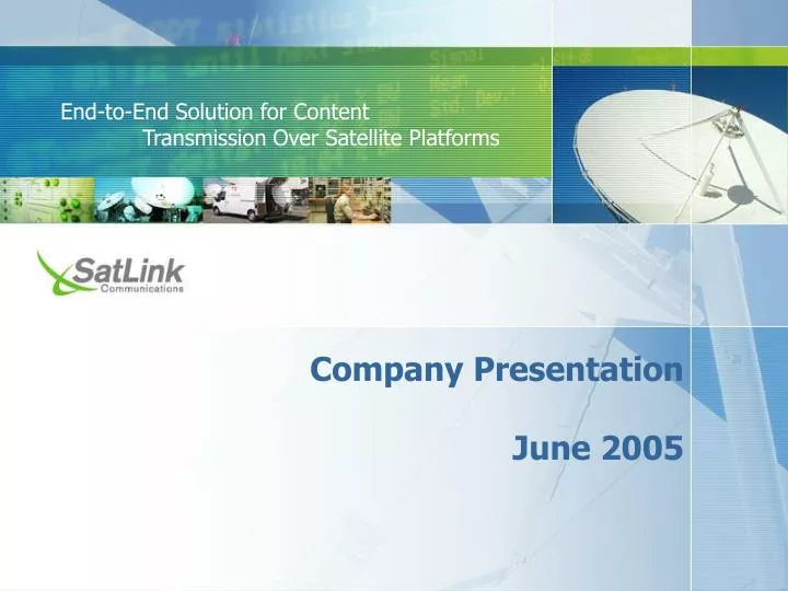 company presentation june 2005