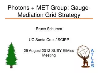 Photons + MET Group: Gauge-Mediation Grid Strategy