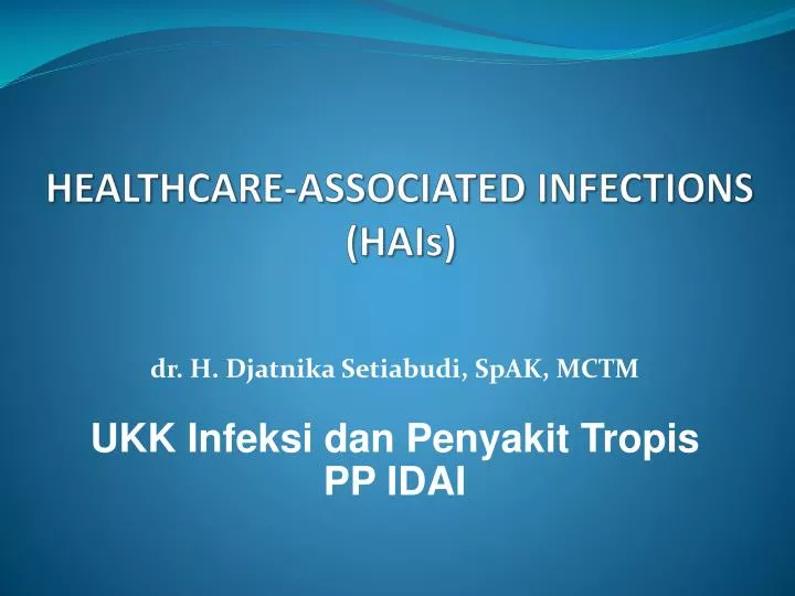 healthcare associated infection s hais