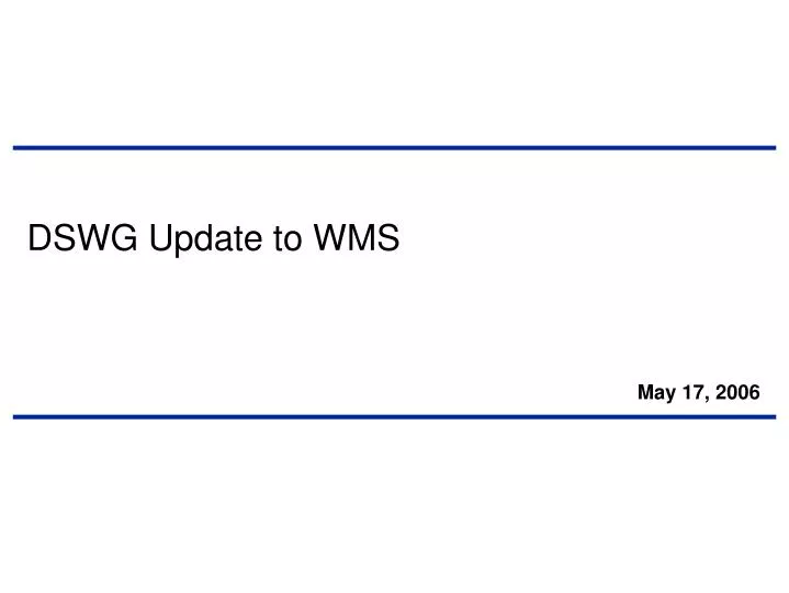 dswg update to wms