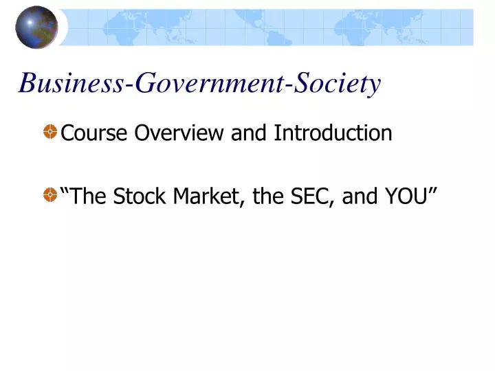 business government society