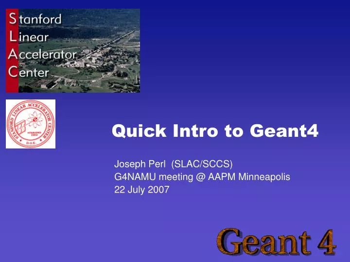 quick intro to geant4