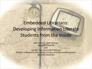 embedded librarians developing information literate students from the inside