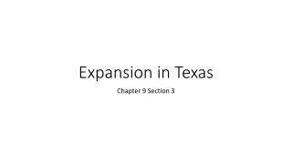 Expansion in Texas