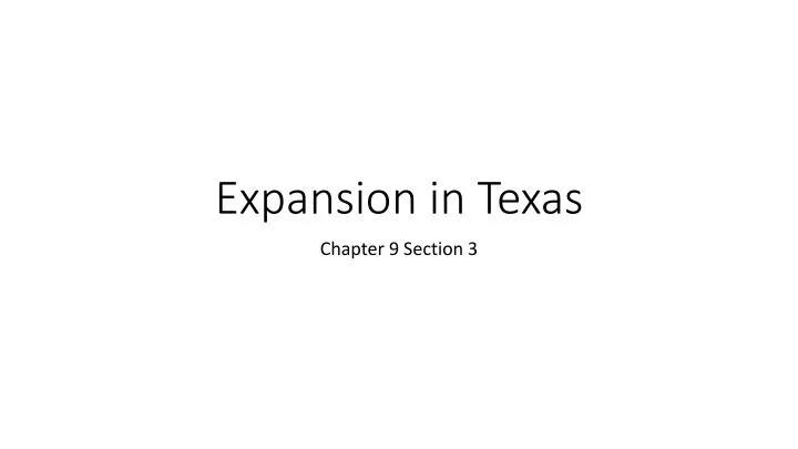 expansion in texas