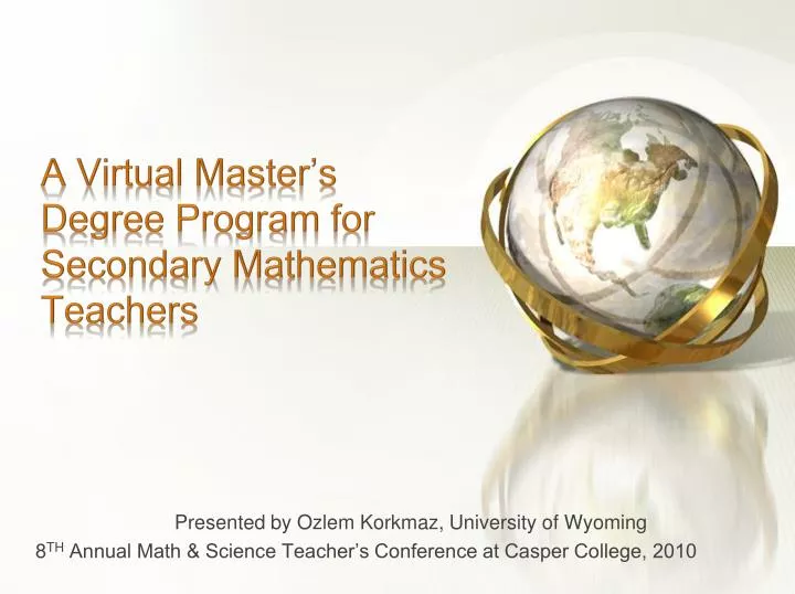 a virtual master s degree program for secondary mathematics teachers