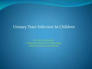 Urinary Tract Infection In Children