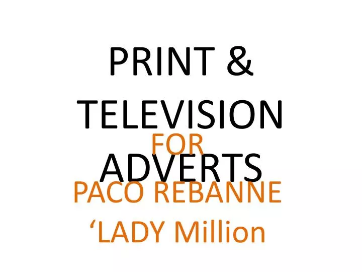print television adverts