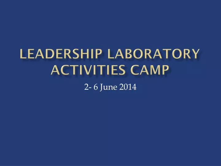 leadership laboratory activities camp