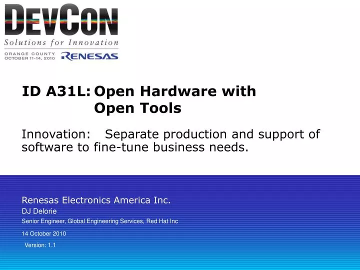 id a31l open hardware with open tools