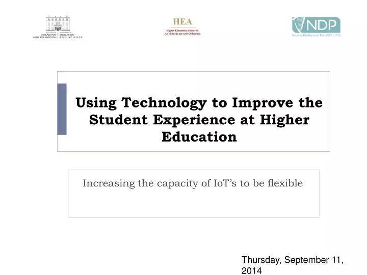 using technology to improve the student experience at higher education