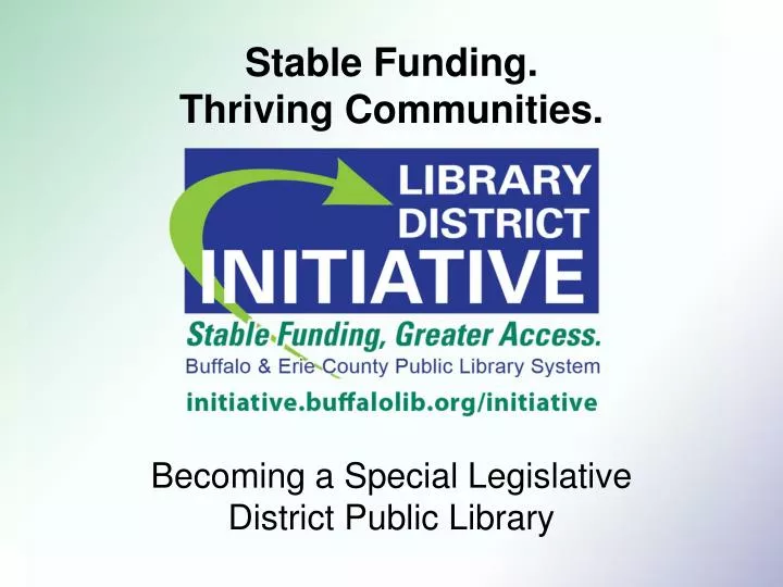 stable funding thriving communities