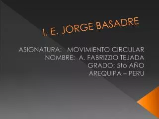 i e jorge basadre