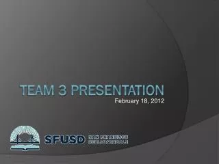 Team 3 Presentation